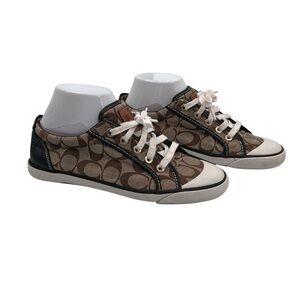 Coach Brown Barrett Signature Lace Up Sneakers Size 8 1/2 Women’s